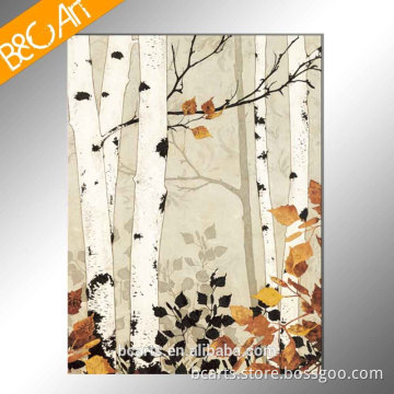 Digital painting wholesale artistic impressions paintings realist trees and leaves canvas painting